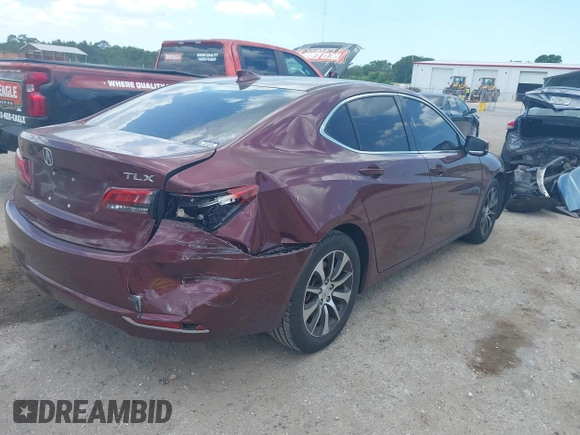 2015 Acura TLX Technology with VIN 19UUB1F52FA009890, listed as a IAAI auction lot 42173020 with 110,111 mi miles and . Bid and sale history available at DreamBid. Image 4.