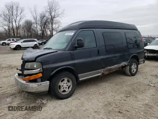 2004 Chevrolet Express Passenger z VIN 1GBFG15T841226225, wystawiony jako Copart lot #44023515 z przebiegiem Nie podano mil oraz Czysty tytuł • Clean title. Historia ofert i sprzedaży dostępna na DreamBid. Obrazek 1.