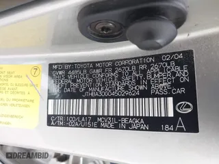2004 Lexus ES 330 with VIN JTHBA30G045029624, listed as a IAAI auction lot 42006744 with 116,444 mi miles. Bid and sale history available at carsss.com. Image 9.