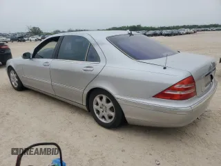 2001 Mercedes-Benz S 320/430/500 with VIN WDBNG70J71A145842, listed as a Copart auction lot 51187665 with 189,557 mi miles and Clean Title. Bid and sale history available at DreamBid. Image 2.