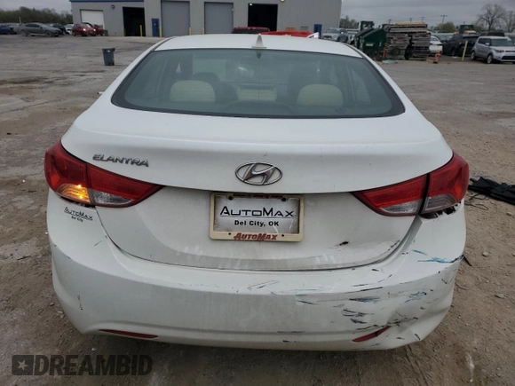 2011 Hyundai Elantra GLS with VIN 5NPDH4AE8BH049156, listed as a Copart auction lot 51087995 with 56,529 mi miles and Salvage Title. Bid and sale history available at carsss.com. Image 6.