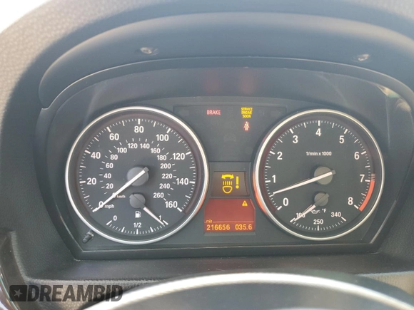 2011 BMW 3 Series 335i xDrive with VIN WBAPL5C58BA983174, listed as a Copart auction lot 53597015 with 216,656 mi miles and Clean title. Bid and sale history available at DreamBid. Image 9.