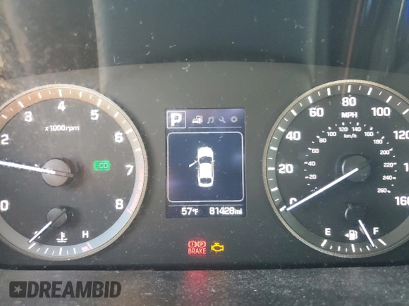 2017 Hyundai Sonata Sport with VIN 5NPE34AF1HH529303, listed as a Copart auction lot 46721245 with 81,428 mi miles and Salvage Title. Bid and sale history available at DreamBid. Image 9.