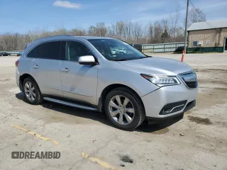 2014 Acura MDX Advance with VIN 5FRYD4H87EB024392, listed as a Copart auction lot 50123185 with 107,802 mi miles and Salvage Title. Bid and sale history available at DreamBid. Image 4.