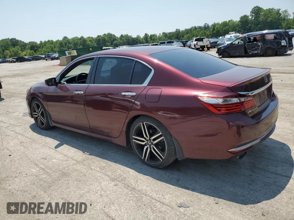 2016 Honda Accord Sport z VIN 1HGCR2F58GA044318, wystawiony jako Copart lot #60414545 z przebiegiem 187 363 mil mil oraz Czysty tytuł • Clean title. Historia ofert i sprzedaży dostępna na DreamBid. Obrazek 2.
