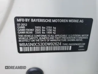 2013 BMW 5 Series with VIN WBASN0C53DDW92624, listed as a Copart auction lot 76351544 with 119,595 mi miles and Non repairable. Bid and sale history available at DreamBid. Image 14.