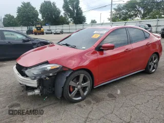 2014 Dodge Dart GT with VIN 1C3CDFEB8ED906125, listed as a Copart auction lot 62668495 with 165,045 mi miles and Salvage title. Bid and sale history available at DreamBid. Image 1.