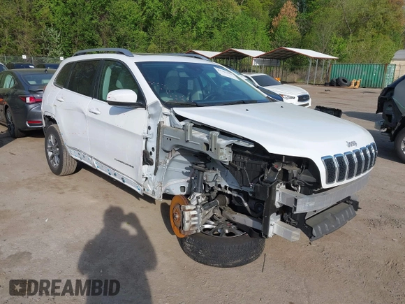 2021 Jeep Cherokee Altitude with VIN 1C4PJMLB6MD162634, listed as a IAAI auction lot 42102564 with 50,551 mi miles and . Bid and sale history available at DreamBid. Image 1.