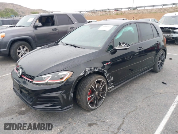 2019 Volkswagen Golf GTI S with VIN 3VW5T7AU3KM005648, listed as a IAAI auction lot 42096528 with 57,352 mi miles. Bid and sale history available at carsss.com. Image 17.