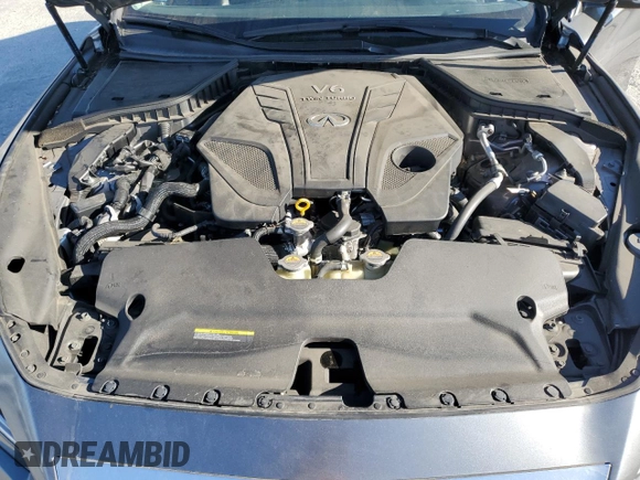 2021 Infiniti Q50 Pure with VIN JN1EV7AP6MM703597, listed as a Copart auction lot 46808815 with 53,490 mi miles and Salvage title. Bid and sale history available at DreamBid. Image 12.