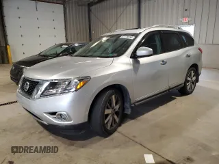 2016 Nissan Pathfinder SL with VIN 5N1AR2MM8GC600577, listed as a Copart auction lot 57778555 with 143,655 mi miles and Salvage title. Bid and sale history available at DreamBid. Image 1.