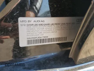 2013 Audi S4 Premium Plus with VIN WAUDGAFLXDA174594, listed as a Copart auction lot 66819844 with 82,582 mi miles and Salvage Title. Bid and sale history available at carsss.com. Image 12.
