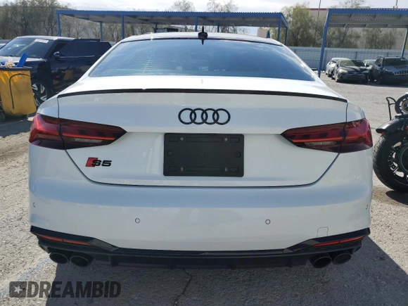 2024 Audi S5 Premium Plus with VIN WAUP4AF56RA011343, listed as a Copart auction lot 48170165 with 13,339 mi miles and Salvage Title. Bid and sale history available at DreamBid. Image 6.