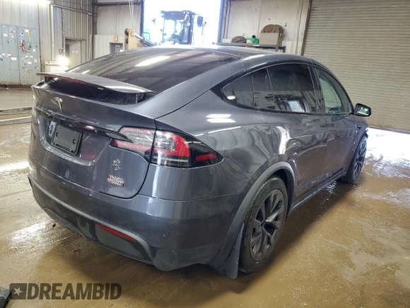 2023 Tesla Model X Plaid with VIN 7SAXCBE6XPF373589, listed as a Copart auction lot 50355615 with 11,650 mi miles and Salvage Title. Bid and sale history available at DreamBid. Image 3.
