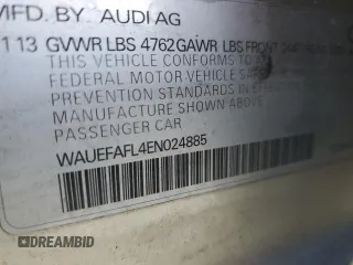 2014 Audi A4 Premium Plus with VIN WAUEFAFL4EN024885, listed as a Copart auction lot 45999165 with 111,959 mi miles and Salvage Title. Bid and sale history available at carsss.com. Image 12.