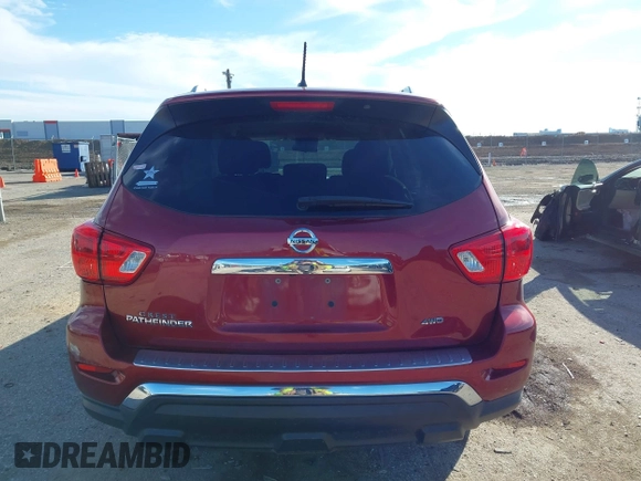 2017 Nissan Pathfinder SV with VIN 5N1DR2MMXHC650993, listed as a IAAI auction lot 41460677 with 176,033 mi miles. Bid and sale history available at carsss.com. Image 16.