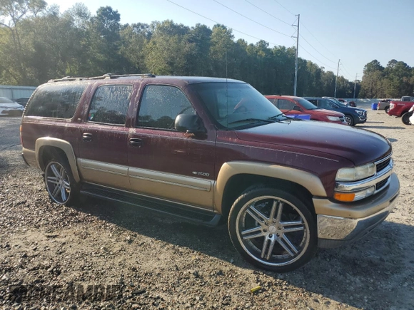 2000 Chevrolet Suburban LT with VIN 3GNEC16T0YG132453, listed as a Copart auction lot 75047174 with 0 mi miles and Salvage Title. Bid and sale history available at carsss.com. Image 4.