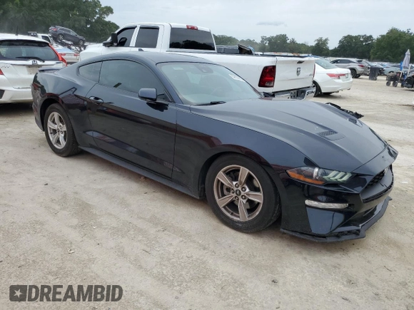 2021 Ford Mustang EcoBoost with VIN 1FA6P8TH7M5111908, listed as a Copart auction lot 59636085 with 57,667 mi miles and Salvage title. Bid and sale history available at DreamBid. Image 4.