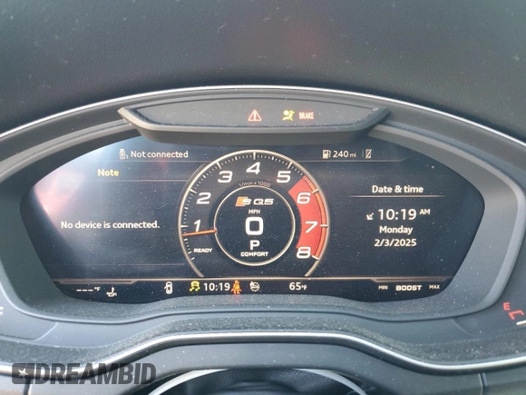 2018 Audi SQ5 Premium Plus with VIN WA1A4AFY3J2168887, listed as a Copart auction lot 42715805 with 49,306 mi miles and Salvage Title. Bid and sale history available at DreamBid. Image 9.