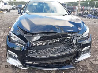 2018 Infiniti Q50 Red Sport 400 with VIN JN1FV7AP0JM461227, listed as a IAAI auction lot 42308384 with 100,694 mi miles and . Bid and sale history available at DreamBid. Image 12.