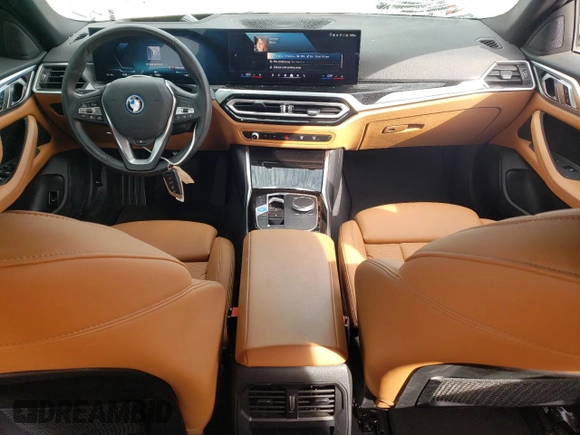 2024 BMW i4 eDrive40 with VIN WBY73AW0XRFR74533, listed as a Copart auction lot 46370845 with 15,469 mi miles and Salvage Title. Bid and sale history available at carsss.com. Image 8.