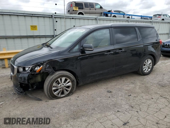 2016 Kia Sedona LX with VIN KNDMB5C17G6091577, listed as a Copart auction lot 61692944 with 113,937 mi miles and Salvage Title. Bid and sale history available at carsss.com. Image 1.
