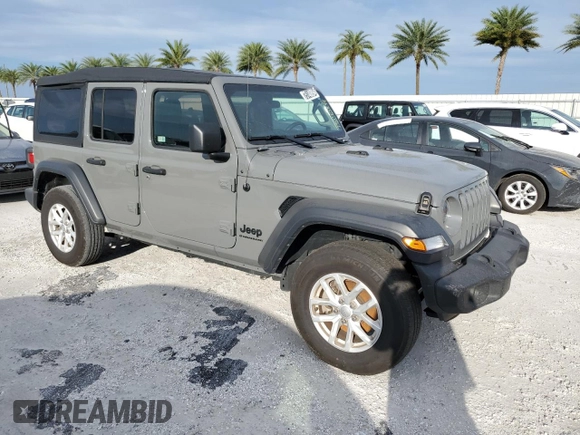 2023 Jeep Wrangler Sport S with VIN 1C4HJXDN6PW671775, listed as a Copart auction lot 75140894 with Not Provided miles and Non Repairable. Bid and sale history available at DreamBid. Image 4.