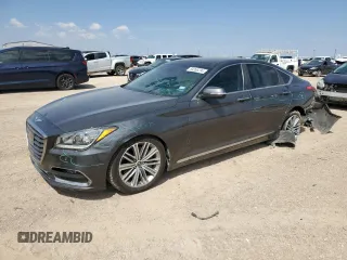 2018 Genesis G80 3.8L with VIN KMHGN4JE1JU216608, listed as a Copart auction lot 69066284 with 65,386 mi miles and Clean Title. Bid and sale history available at carsss.com. Image 1.