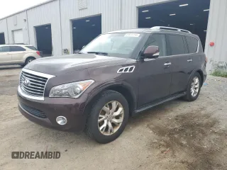 2013 Infiniti QX56 8-passenger with VIN JN8AZ2ND2D9730192, listed as a Copart auction lot 81617714 with 196,975 mi miles and Clean Title. Bid and sale history available at carsss.com. Image 1.
