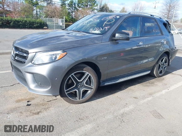 2018 Mercedes-Benz GLE 43 AMG with VIN 4JGDA6EB3JB100851, listed as a IAAI auction lot 41791759 with 70,155 mi miles and . Bid and sale history available at DreamBid. Image 2.