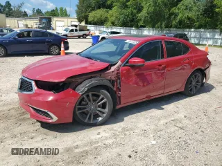 2018 Acura TLX Technology with VIN 19UUB2F58JA002649, listed as a Copart auction lot 59472485 with 141,273 mi miles and Salvage title. Bid and sale history available at DreamBid. Image 1.