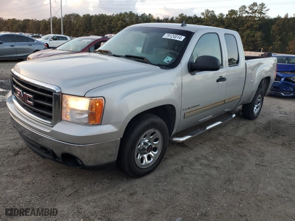 2007 GMC Sierra 1500 SLE1 with VIN 2GTEC19CX71570621, listed as a Copart auction lot 79124014 with 107,669 mi miles and Salvage Title. Bid and sale history available at carsss.com. Image 1.