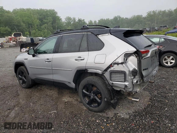 2021 Toyota RAV4 Hybrid XSE with VIN 4T3E6RFV4MU055936, listed as a Copart auction lot 60861175 with 62,922 mi miles and Salvage title. Bid and sale history available at DreamBid. Image 2.