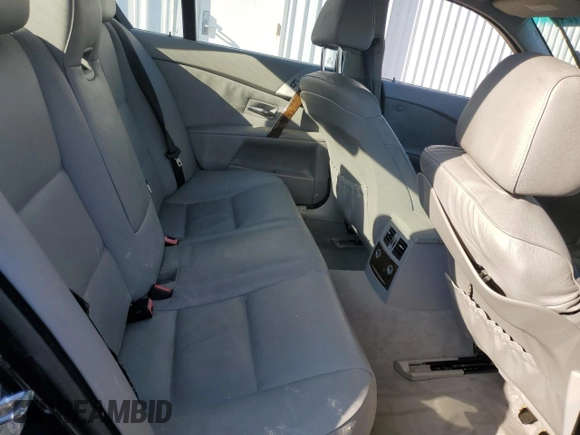 2006 BMW 5 Series 530i with VIN WBANE73566CM35956, listed as a Copart auction lot 82851184 with 131,646 mi miles and Salvage Title. Bid and sale history available at carsss.com. Image 10.