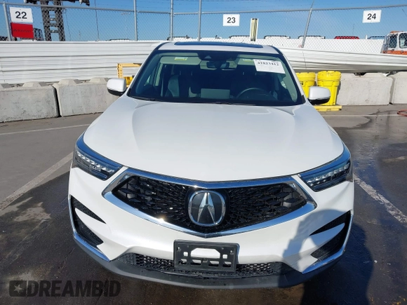 2021 Acura RDX w/Technology Package with VIN 5J8TC2H5XML019533, listed as a IAAI auction lot 41823412 with 14,020 mi miles. Bid and sale history available at carsss.com. Image 12.