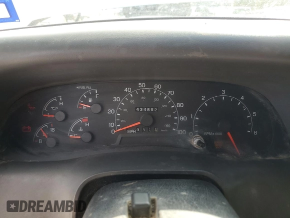 2000 Ford F-250 XL with VIN 1FTNX20L5YEC59850, listed as a Copart auction lot 43701075 with 434,882 mi miles and Clean title. Bid and sale history available at DreamBid. Image 9.