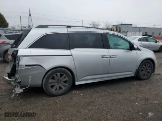 2015 Honda Odyssey Touring Elite with VIN 5FNRL5H98FB504479, listed as a Copart auction lot 48463355 with 62,442 mi miles and Salvage Title. Bid and sale history available at carsss.com. Image 3.