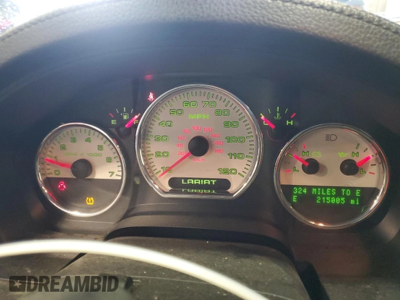 2008 Ford F-150 XL with VIN 1FTPX12V08FC32390, listed as a Copart auction lot 57896965 with 215,005 mi miles and Non repairable. Bid and sale history available at DreamBid. Image 9.