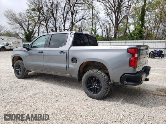 2021 Chevrolet Silverado 1500 Custom Trail Boss with VIN 3GCPYCEF8MG347180, listed as a Copart auction lot 52203695 with 32,187 mi miles and Salvage Title. Bid and sale history available at DreamBid. Image 2.