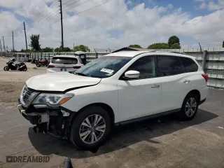 2017 Nissan Pathfinder SV with VIN 5N1DR2MN5HC633379, listed as a Copart auction lot 54587415 with 96,826 mi miles and Salvage Title. Bid and sale history available at carsss.com. Image 1.