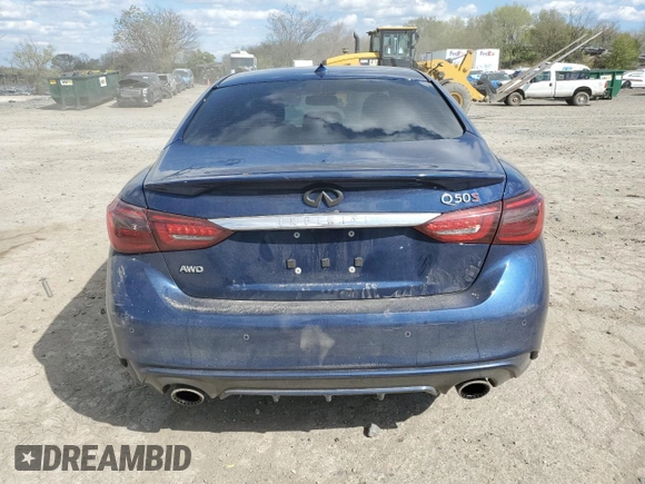 2019 Infiniti Q50 Red Sport 400 с VIN JN1FV7AR8KM800352, выставлен на аукционе Copart как лот 53379175 с пробегом 126 994 миль миль и Списание • Salvage title. История ставок и продаж доступна на DreamBid. Изображение 6.
