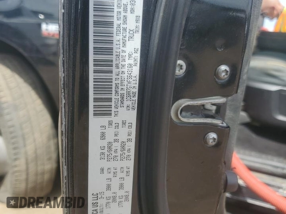 2015 Ram 1500 Big Horn with VIN 1C6RR7GTXFS643160, listed as a Copart auction lot 53643405 with 141,354 mi miles and Salvage title. Bid and sale history available at DreamBid. Image 12.
