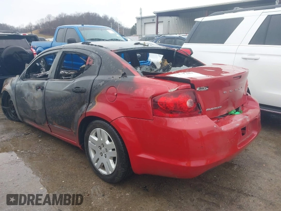 2013 Dodge Avenger SE with VIN 1C3CDZABXDN589108, listed as a IAAI auction lot 41472251 with 124,925 mi miles. Bid and sale history available at carsss.com. Image 3.