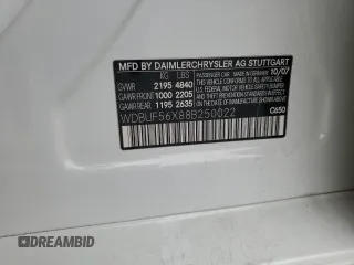 2008 Mercedes-Benz E 350 Luxury z VIN WDBUF56X88B250022, wystawiony jako Copart lot #59788895 z przebiegiem 110 565 mil mil oraz Szkoda całkowita • Salvage title. Historia ofert i sprzedaży dostępna na DreamBid. Obrazek 12.