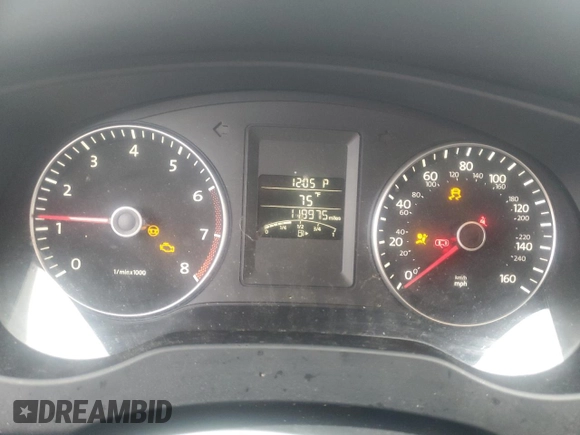 2014 Volkswagen Jetta SE with VIN 3VWD17AJ5EM365810, listed as a Copart auction lot 60676755 with 119,975 mi miles and Salvage title. Bid and sale history available at DreamBid. Image 9.