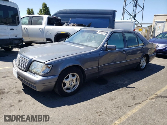 1997 Mercedes-Benz S-Class with VIN WDBGA51GXVA362521, listed as a Copart auction lot 69005184 with 124,444 mi miles and Clean Title. Bid and sale history available at carsss.com. Image 1.