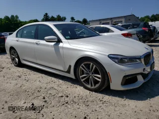 2019 BMW 7 Series 750i xDrive with VIN WBA7F2C59KB240443, listed as a Copart auction lot 60637203 with 58,257 mi miles. Bid and sale history available at carsss.com. Image 4.