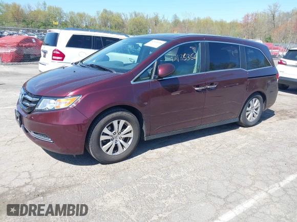 2014 Honda Odyssey EX-L with VIN 5FNRL5H68EB092245, listed as a IAAI auction lot 42135356 with 92,202 mi miles and . Bid and sale history available at carsss.com. Image 17.