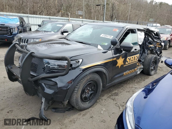 2020 Ford Police Interceptor Utility z VIN 1FM5K8AW5LGC92866, wystawiony jako Copart lot #47854775 z przebiegiem Nie podano mil oraz Szkody całkowita. Historia ofert i sprzedaży dostępna na DreamBid. Obrazek 1.