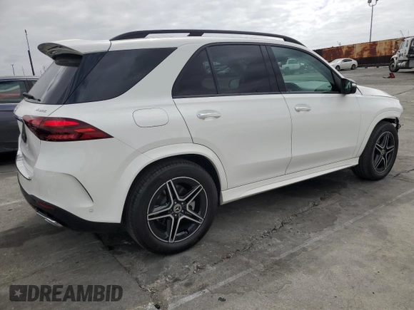 2024 Mercedes-Benz GLE 450 with VIN 4JGFB5KB2RB166243, listed as a Copart auction lot 53145105 with 9,598 mi miles and Salvage title. Bid and sale history available at DreamBid. Image 3.